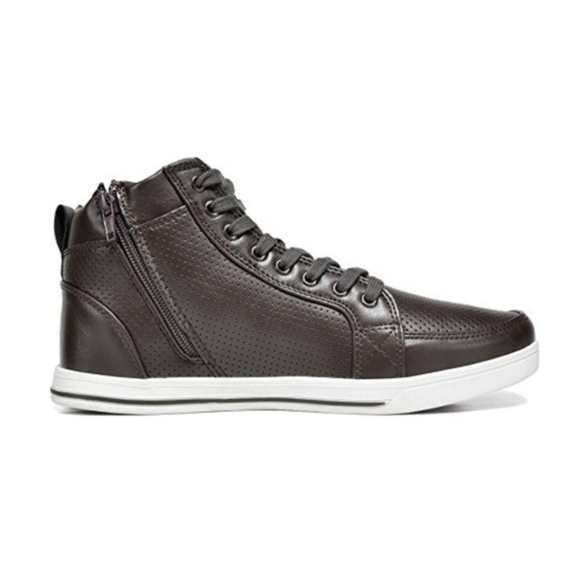 Mens "Alec" Fashion High Top Sneakers - Picture 2 of 5